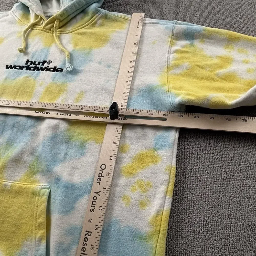 HUF Worldwide Hoodie Adult Extra Large Long Sleeve Tie Dye Casual Sweater Men's - Picture 10 of 14